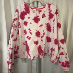Nike Pink Tie-Dye Sweatshirt